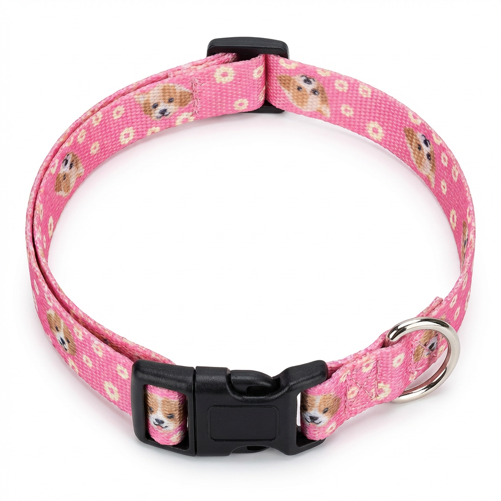 Custom Glow-in-the-Dark Knitted Collar, Personalized Pattern Pet Collar with Adjustable Fit, Quick-Release Buckle, Reinforced D-Ring, Soft Breathable Fabric for Small Medium Large Dogs(Free Shipping)