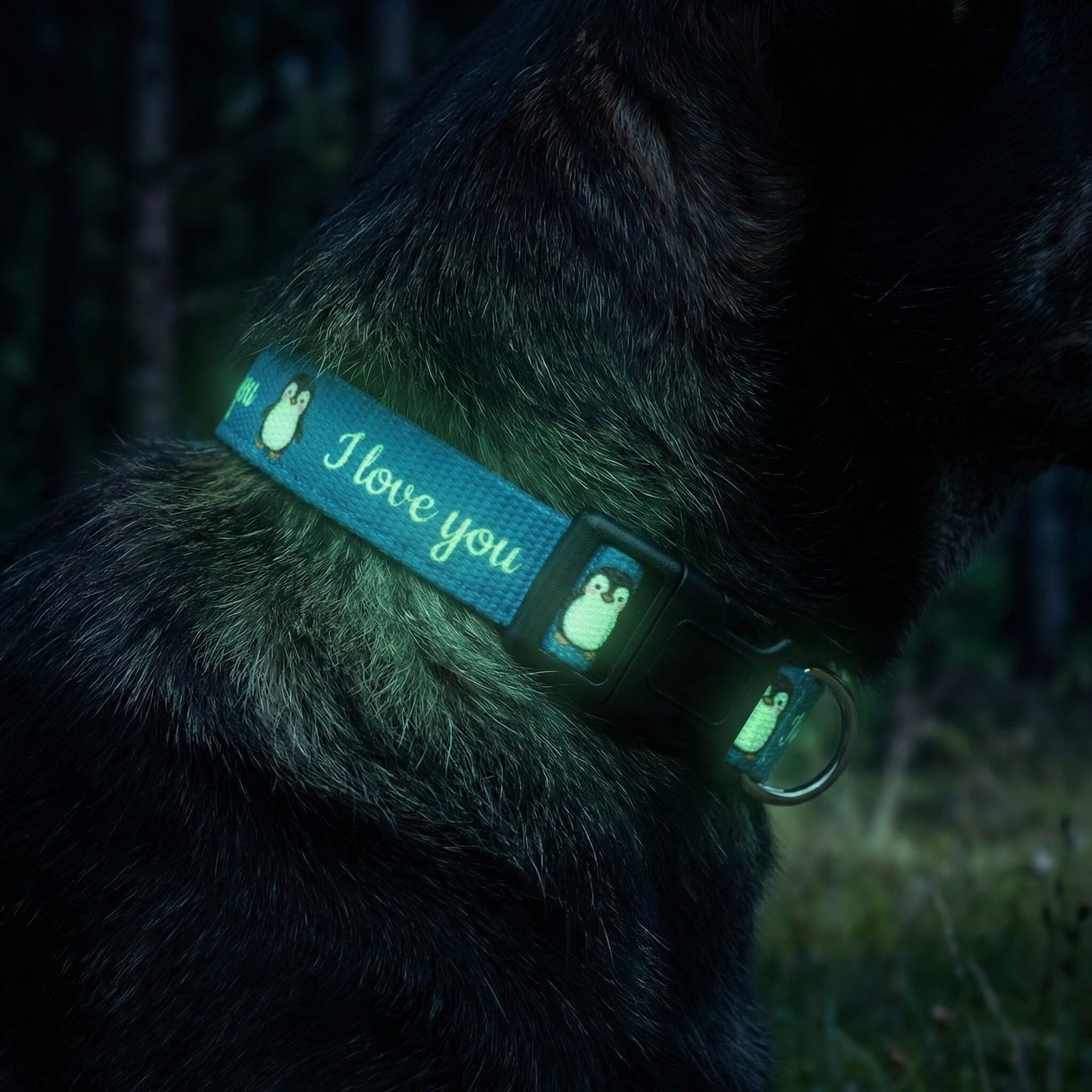 Custom Glow-in-the-Dark Knitted Collar, Personalized Pattern Pet Collar with Adjustable Fit, Quick-Release Buckle, Reinforced D-Ring, Soft Breathable Fabric for Small Medium Large Dogs（Free Shipping）