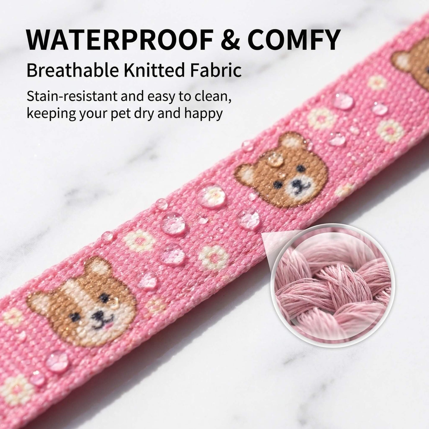 Custom Glow-in-the-Dark Knitted Collar, Personalized Pattern Pet Collar with Adjustable Fit, Quick-Release Buckle, Reinforced D-Ring, Soft Breathable Fabric for Small Medium Large Dogs（Free Shipping）