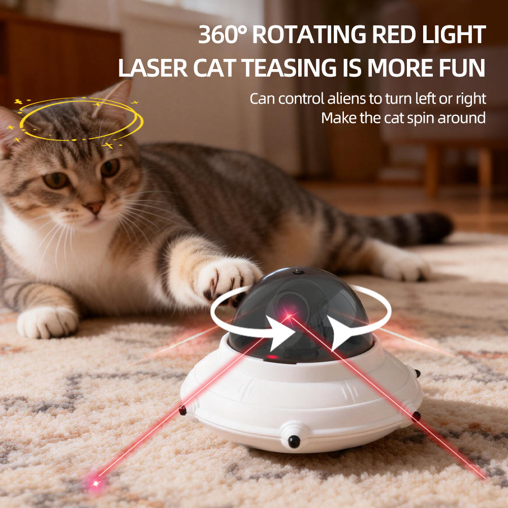Cat Laser Toy,App Remote Control & Automatic Sensor Cat Interactive Toy,360° & 3 Laser Modes with USB Charging.Fun Toys for Indoor Cats & Kittens