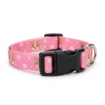 Custom Glow-in-the-Dark Knitted Collar, Personalized Pattern Pet Collar with Adjustable Fit, Quick-Release Buckle, Reinforced D-Ring, Soft Breathable Fabric for Small Medium Large Dogs（Free Shipping）